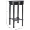 Safavieh Home Collection Tinsley Greige Bottom Shelf Round Accent Table ACC5717A, 15.8″ W x 15.8″ L x 26″ H(Black)