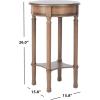 Safavieh Home Collection Tinsley Greige Bottom Shelf Round Accent Table ACC5717A, 15.8″ W x 15.8″ L x 26″ H(Brown)