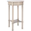 Safavieh Home Collection Tinsley Greige Bottom Shelf Round Accent Table ACC5717A, 15.8″ W x 15.8″ L x 26″ H(Greige)