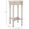 Safavieh Home Collection Tinsley Greige Bottom Shelf Round Accent Table ACC5717A, 15.8″ W x 15.8″ L x 26″ H(Greige)
