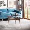Safavieh Home Ian Mid-Century Modern Honey and Gold 3-Circle Accent Table