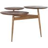 Safavieh Home Ian Mid-Century Modern Honey and Gold 3-Circle Accent Table