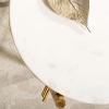 Safavieh Home Jenesis White Marble and Gold Round Accent Table