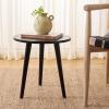 Safavieh Home Orion Modern Slate Grey Round Accent Table(Black)