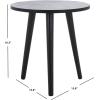Safavieh Home Orion Modern Slate Grey Round Accent Table(Black)