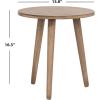 Safavieh Home Orion Modern Slate Grey Round Accent Table(Chocolate)