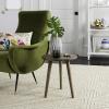 Safavieh Home Orion Modern Slate Grey Round Accent Table(Chocolate)