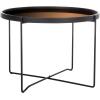 Safavieh Home Ruby Modern Rose Gold and Black Tray Top Round Accent Table
