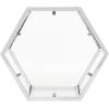 Safavieh Home Teagan Chrome Glass Top Hexagon End Table