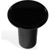 SAFAVIEH Couture Collection – Lolita Red Concrete Accent Table, Modern Round Top Side Table, High Gloss Finish, Fully Assembled (SFV2622C)(Black)