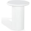 SAFAVIEH Couture Collection – Lolita Red Concrete Accent Table, Modern Round Top Side Table, High Gloss Finish, Fully Assembled (SFV2622C)(White)