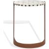 SAFAVIEH Couture Collection – Tomlinson Black & White Metal Accent Table, Sculptural Modern Side Table, High-Gloss Resin Round Top, Fully Assembled (SFV6805A)(Brown/White)