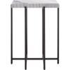 SAFAVIEH Home Collection – Aloha Side Table with Grey Marble Top & Black Iron Base, Modern Accent Table, Fully Assembled (ACC3748A)(Grey/Black)