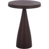 SAFAVIEH Home Collection – Champeaux Dark Red Metal Accent Table, Round Top Pedestal Design (FOX5527C)