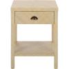 SAFAVIEH Home Collection – Epke Natural Brown 1-Drawer 1-Shelf Accent Table, Woven Raffia Design, Fully Assembled (ACC6616A)(Natural)