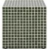SAFAVIEH Home Collection – Hikari Cube Accent Table with Cream Mosaic Tile Design, Modern Geometric Side Table, Fully Assembled (ACC3229B)(Dark Green)