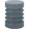 SAFAVIEH Home Collection – Joscelyne Antique Blue Accent Table, Sculptural Modern Round Side Table, Fully Assembled (ACC2328A)(Antique Blue)