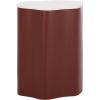 SAFAVIEH Home Collection – Kanon Taupe Base & White Marble Top Accent Table, Sculptural Modern Design, Fully Assembled (ACC3235A)(White/Bordeaux)