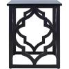 SAFAVIEH Home Collection – Milo Silver Leaf Trellis End Table, Quatrefoil Open Frame Accent Table, Fully Assembled (AMH1508A)(Black)