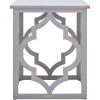 SAFAVIEH Home Collection – Milo Silver Leaf Trellis End Table, Quatrefoil Open Frame Accent Table, Fully Assembled (AMH1508A)(Taupe)