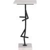 SAFAVIEH Home Collection – Warso White & Black Marble Accent Table, Sculptural Side Table, Fully Assembled (ACC3751A)(White/Black)
