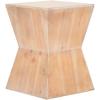 SAFAVIEH Home Collection Lotem Ash Grey Geometric Square Top Side End Accent Table(Honey Natural)