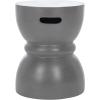 SAFAVIEH Outdoor Collection Haruki Modern Dark Grey Concrete Round Accent Table (Fully Assembled)(Grey)