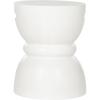 SAFAVIEH Outdoor Collection Haruki Modern Dark Grey Concrete Round Accent Table (Fully Assembled)(Ivory)