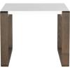 Safavieh Home Collection Bartholomew Mid-Century Modern White and Dark Brown End Table(White / Dark Brown)