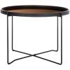 Safavieh Home Ruby Modern Rose Gold and Black Tray Top Round Accent Table