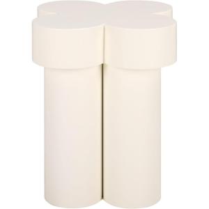 SAFAVIEH Home Collection – Bastien Ivory Sculptural Accent Table, Modern Floral Silhouette, Fully Assembled (ACC2331A)(Ivory)