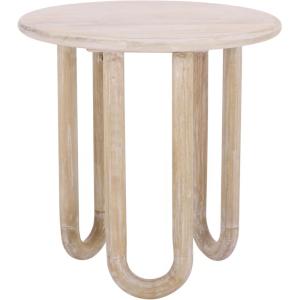 SAFAVIEH Home Collection – Jazmin Natural Wash Solid Wood Accent Table, Sculptural Modern Side Table, Fully Assembled (ACC3264A)(Natural Wash)