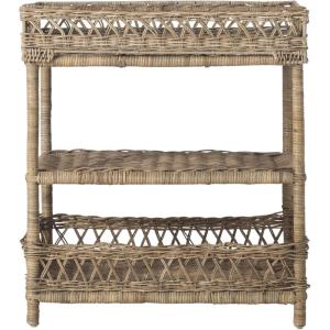 SAFAVIEH Home Collection Ajani Natural Wicker 3 Tier Accent Table