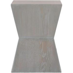 SAFAVIEH Home Collection Lotem Ash Grey Geometric Square Top Side End Accent Table(Ash Grey)