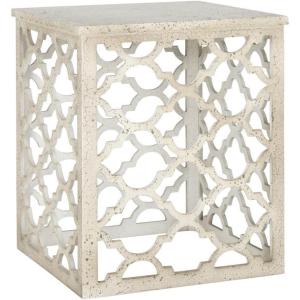 Safavieh American Homes Collection Lonny Distressed White End Table(Distressed / White)