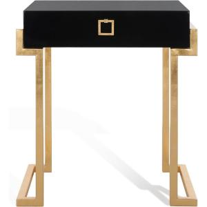 Safavieh Couture Collection Abele Black Lacquer Side Table(Black)