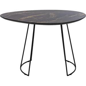 Safavieh Home Brooks Modern Faux Dark Grey Stone and Black Side Table(Grey / Black)
