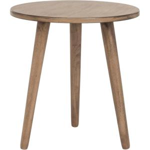 Safavieh Home Orion Modern Slate Grey Round Accent Table(Chocolate)