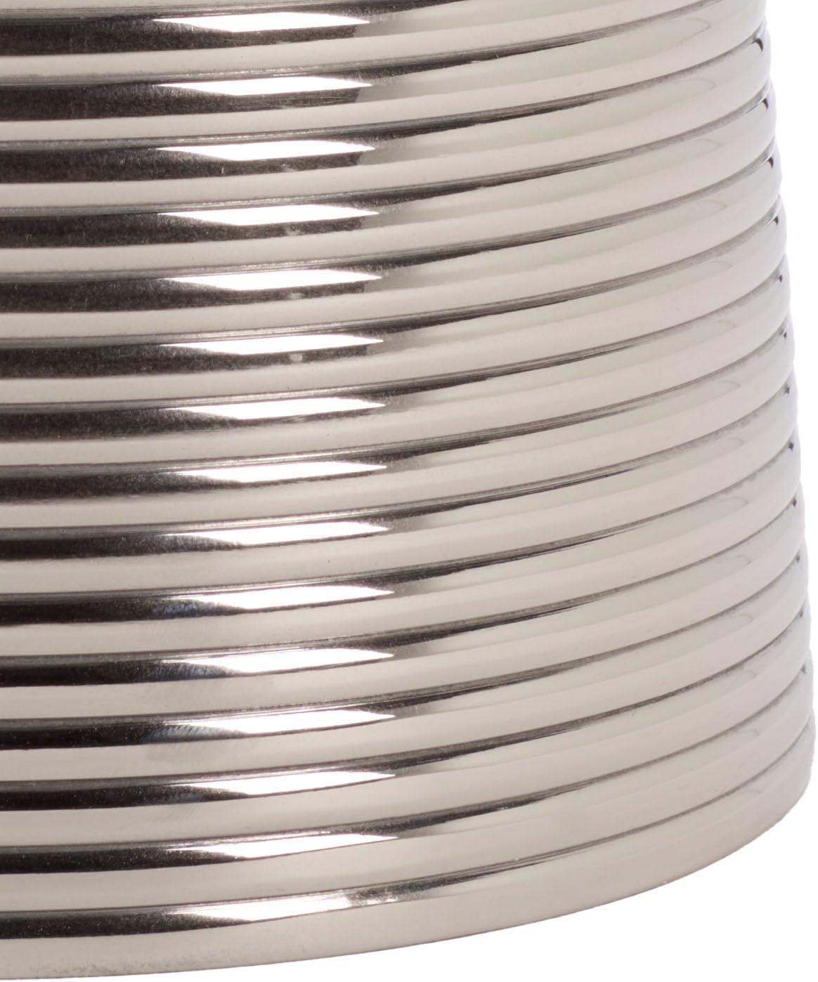 image:imageSAFAVIEH Home Collection Champeaux Silver Metal Accent Table Round Top Pedestal Design FOX5527E