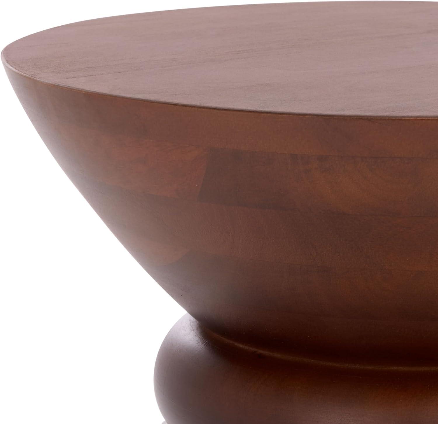 image:imageSAFAVIEH Home Collection Ignacio Walnut Solid Wood Accent Table Sculptural Modern Side Table Fully Assembled ACC3263AWalnut