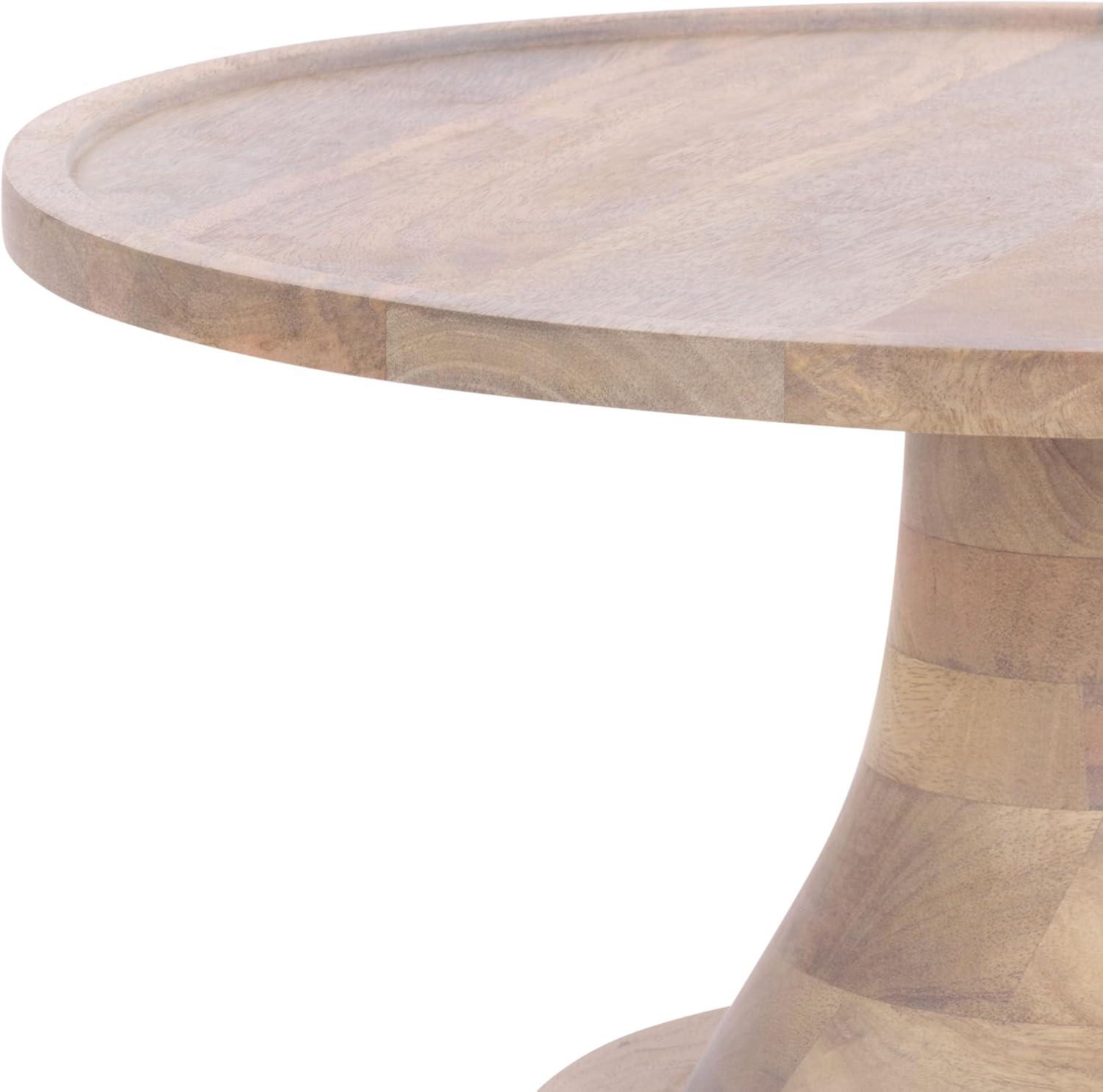 image:imageSAFAVIEH Home Collection Javier Accent Table with Whitewashed Solid Wood Finish Modern Round Side Table ACC3257AWhite Washed