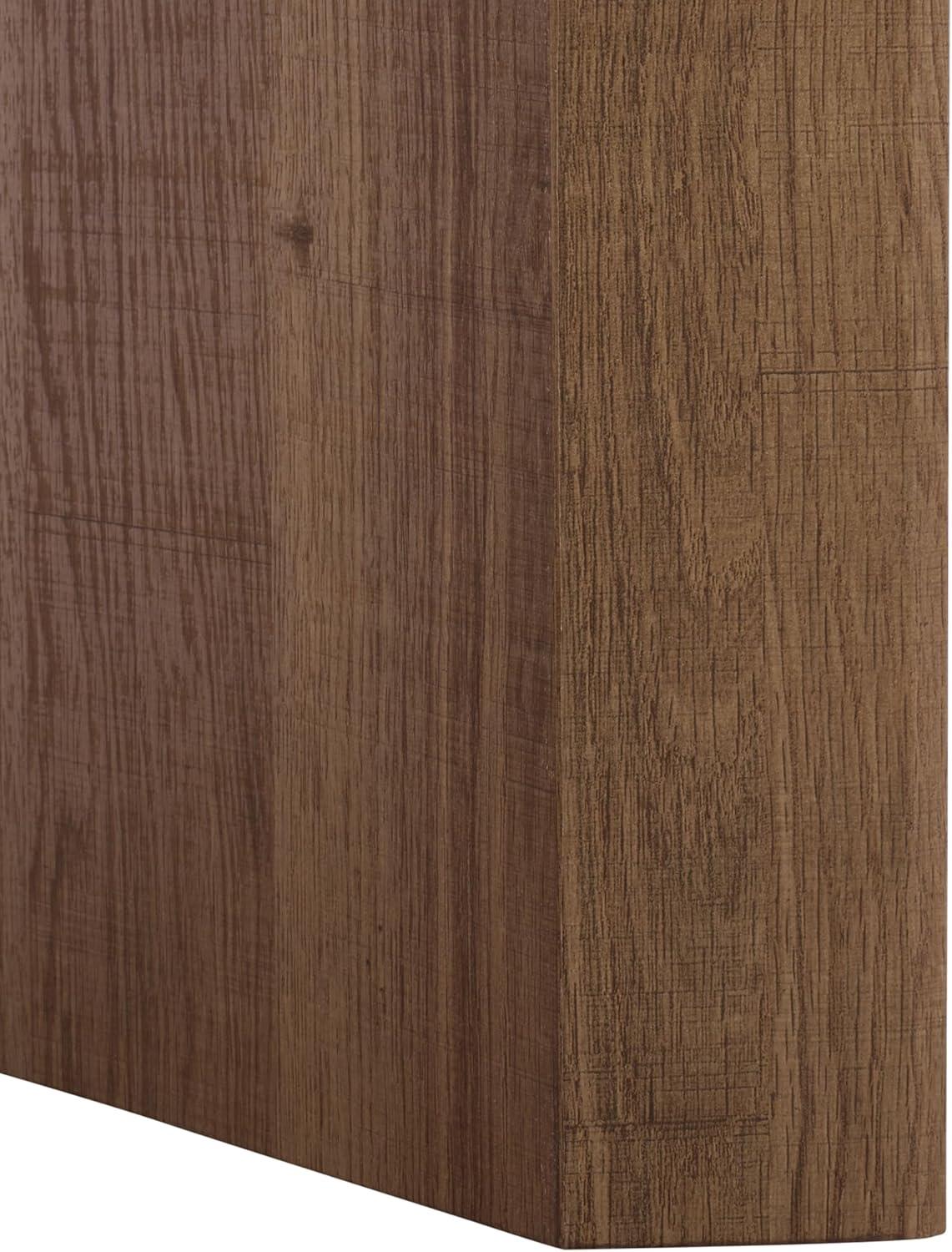 image:imageSAFAVIEH Home Collection Woodrow Square Accent Table Neutral Beige Faux Travertine Veneer ACC7006BNatural Brown