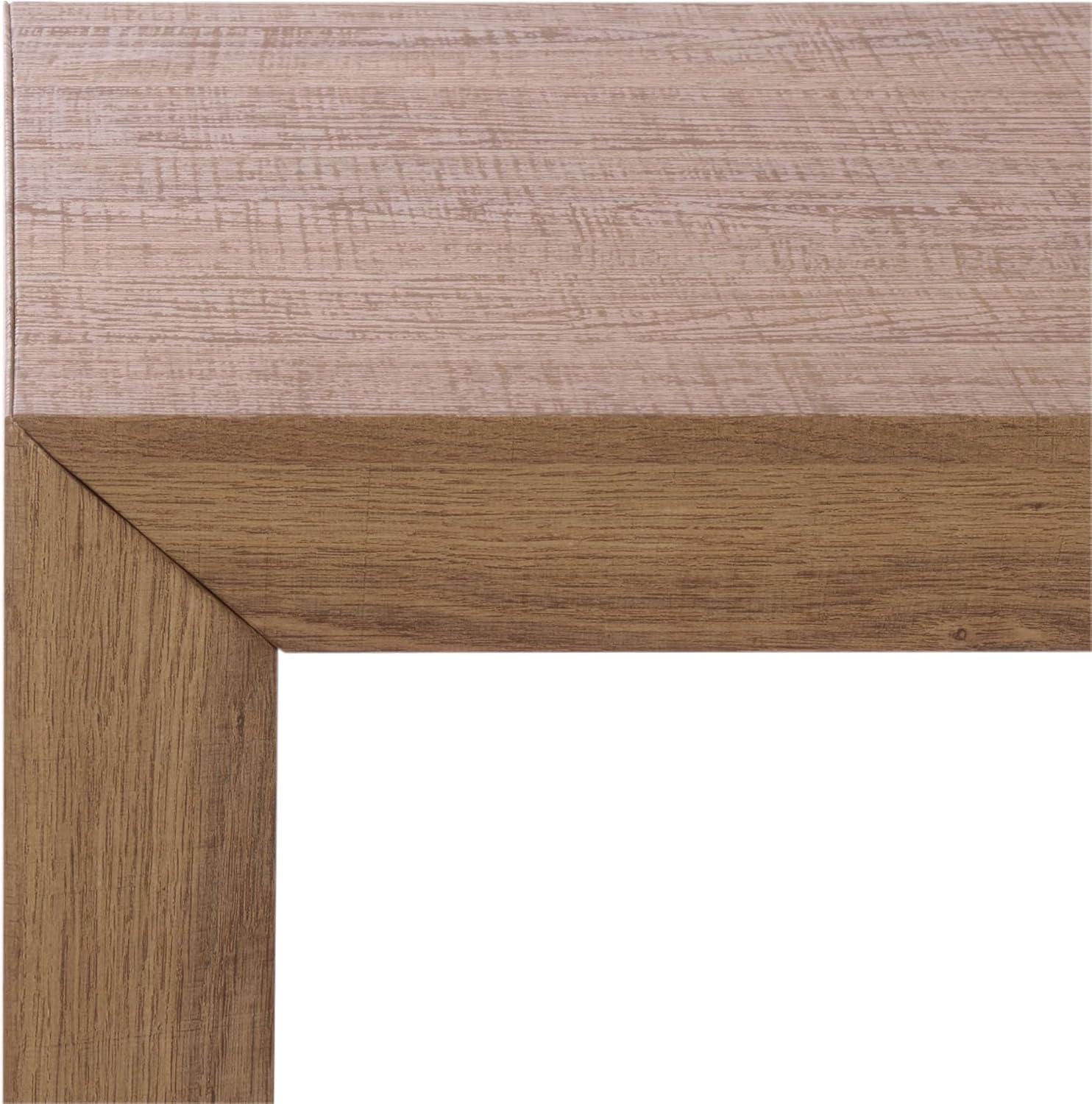 image:imageSAFAVIEH Home Collection Woodrow Square Accent Table Neutral Beige Faux Travertine Veneer ACC7006BNatural Brown