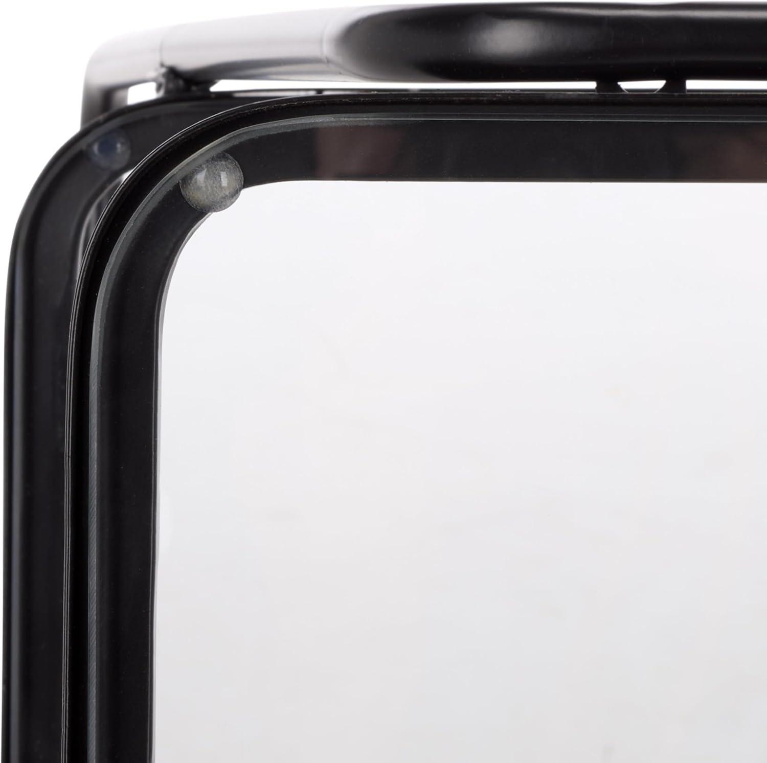 image:imageSAFAVIEH Home Collection Zunia Black Metal amp Glass Accent Table Modern 2Tier Side Table Sleek Contemporary Design ACC2330ABlack
