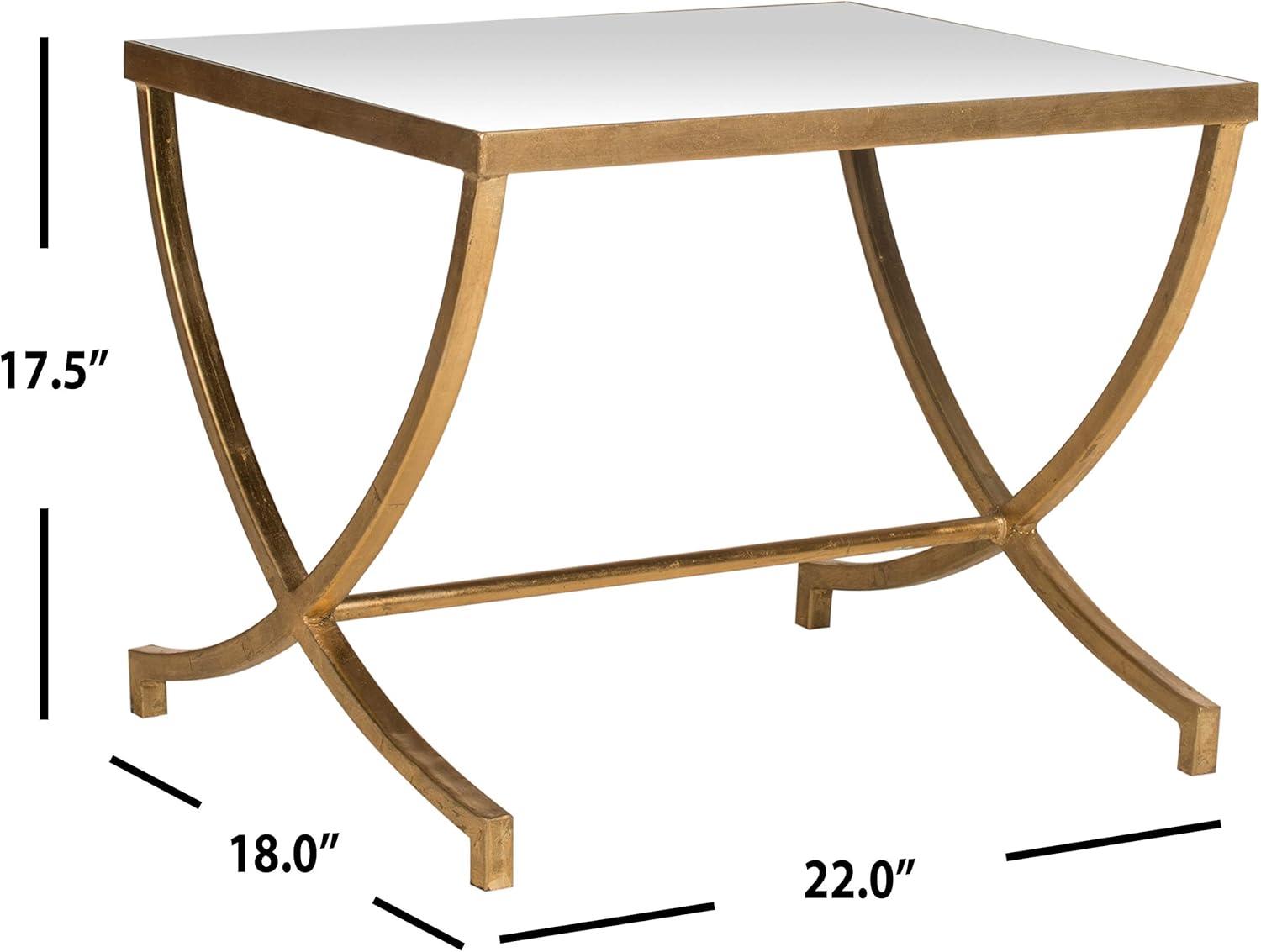 image:imageSAFAVIEH Home Collection Maureen Gold Accent Table