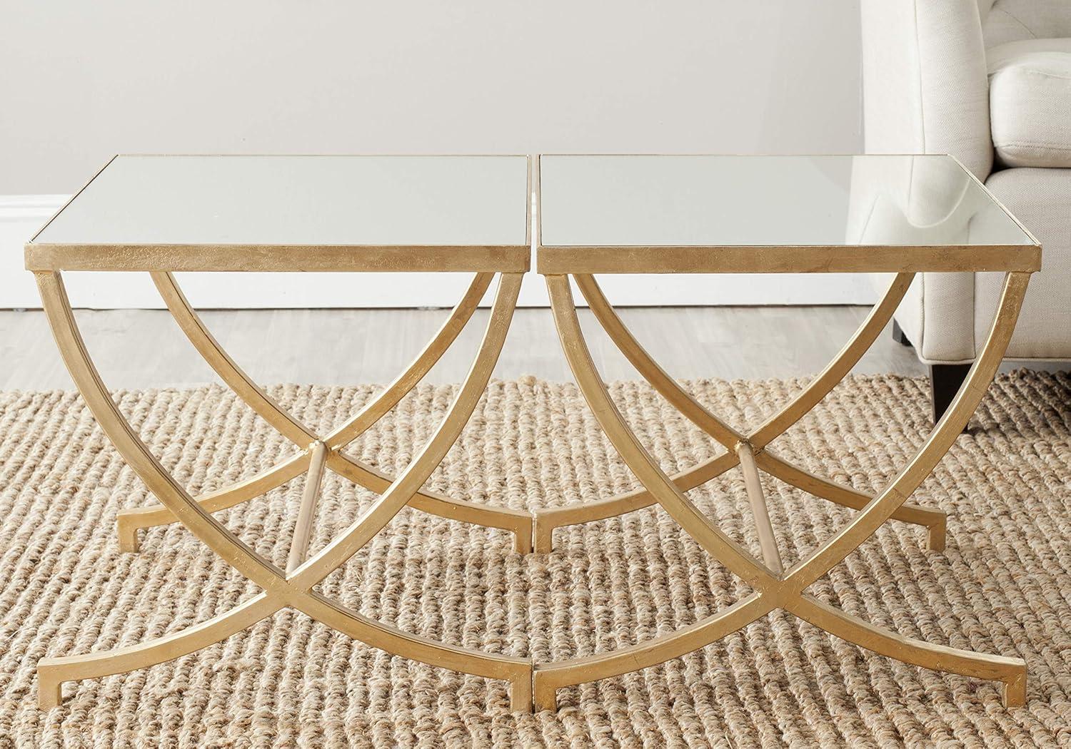 image:imageSAFAVIEH Home Collection Maureen Gold Accent Table