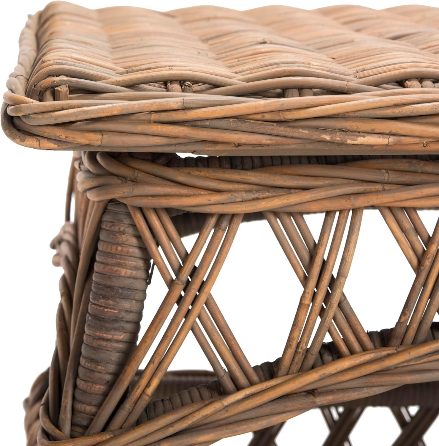 image:imageSAFAVIEH Home Collection Sora Natural Wicker Accent Table