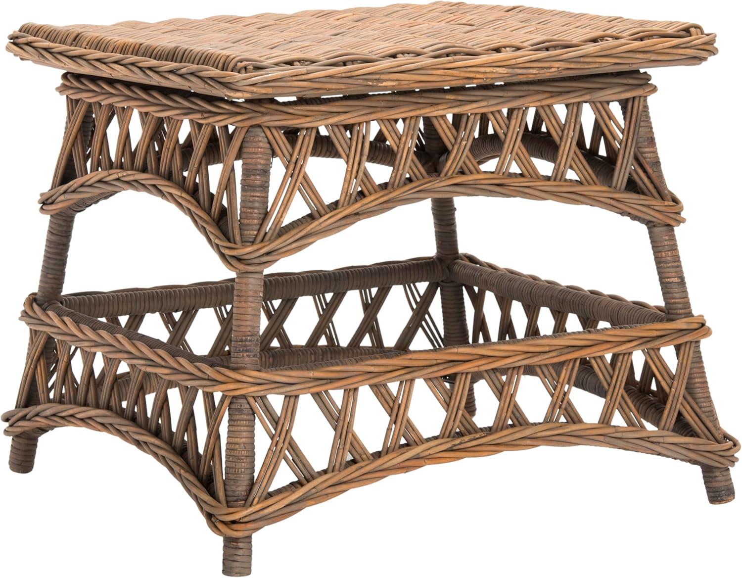 image:imageSAFAVIEH Home Collection Sora Natural Wicker Accent Table