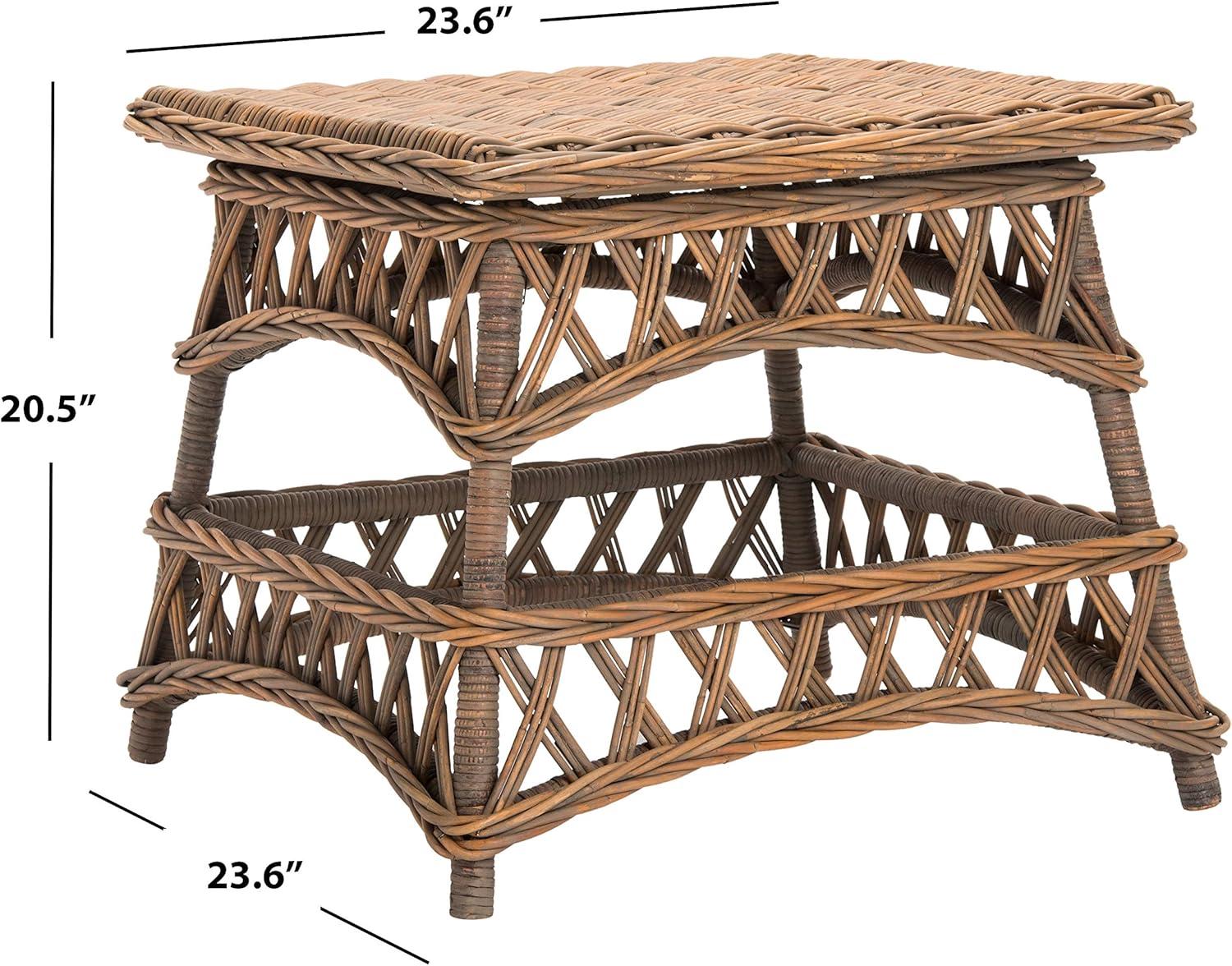 image:imageSAFAVIEH Home Collection Sora Natural Wicker Accent Table