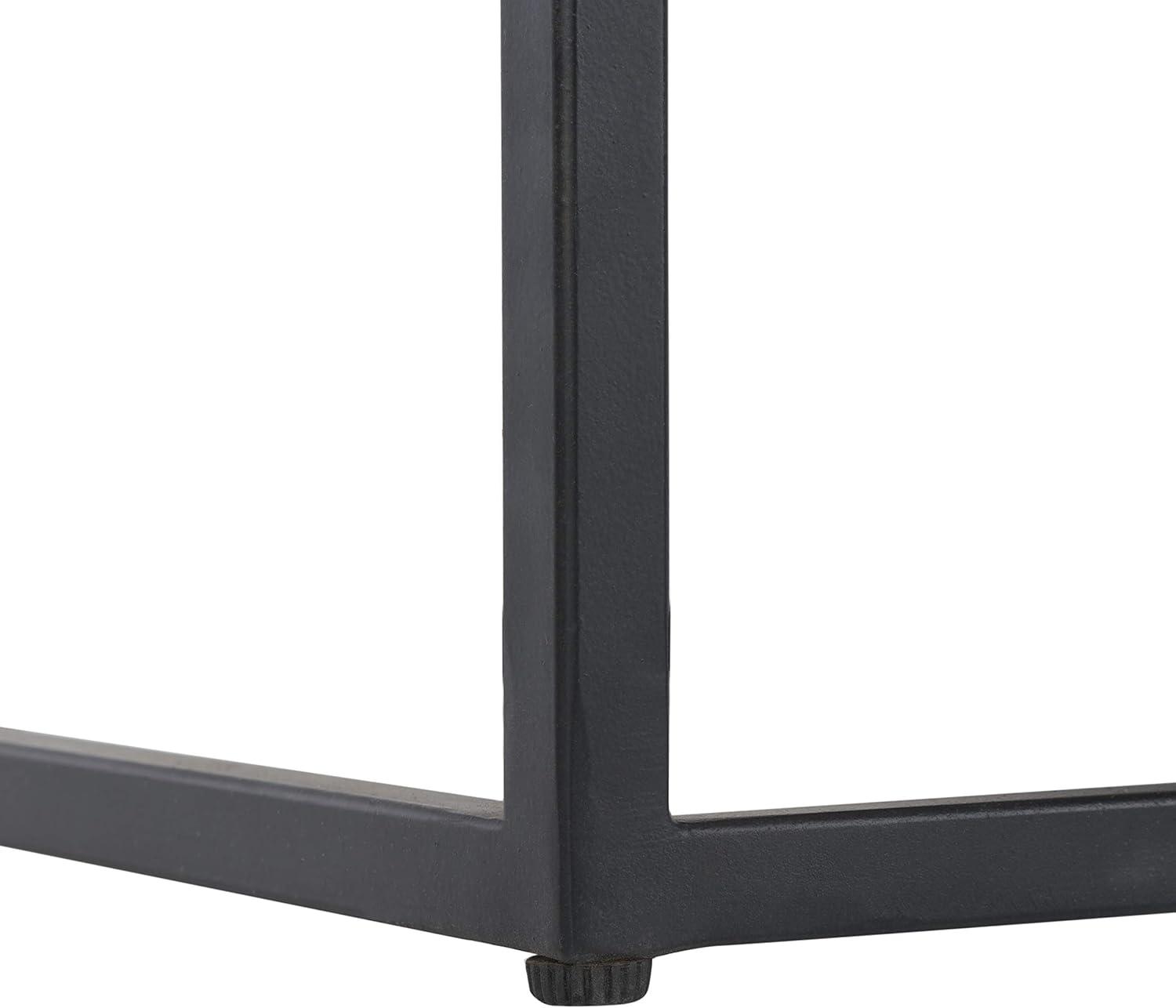 image:imageSAFAVIEH Home Kya White Marble and Walnut 2Tier Accent Table